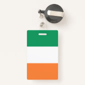 Nationale Flagge Irlands, irischer Standard, Banne Ausweis (Rückseite mit Rechteck)