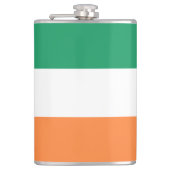 Nationale Flagge Irlands, irischer Standard, Banne Flachmann (Vorderseite)