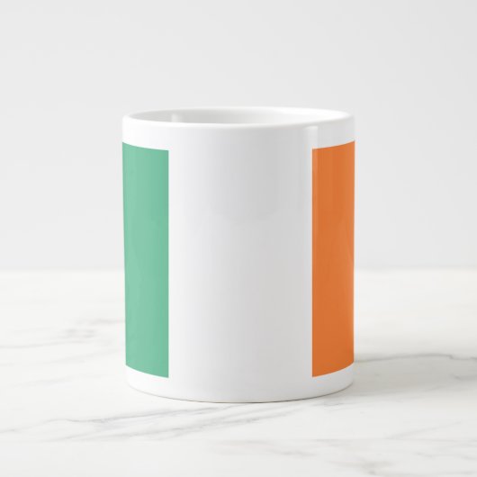 Nationale Flagge Irlands, irischer Standard, Banne Jumbo-Tasse (Vorderseite)