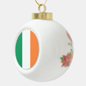 Nationale Flagge Irlands, irischer Standard, Banne Keramik Kugel-Ornament (Rechts)
