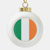Nationale Flagge Irlands, irischer Standard, Banne Keramik Kugel-Ornament (Vorderseite)
