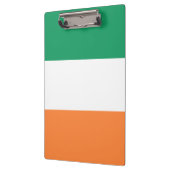 Nationale Flagge Irlands, irischer Standard, Banne Klemmbrett (Links)