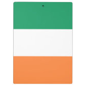 Nationale Flagge Irlands, irischer Standard, Banne Klemmbrett (Rückseite)