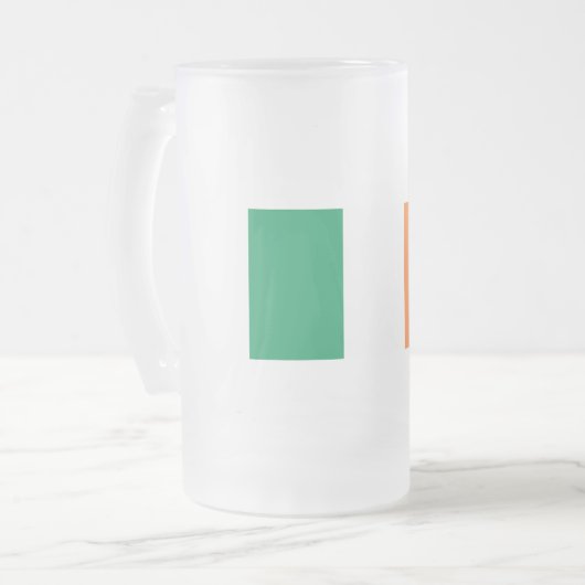 Nationale Flagge Irlands, irischer Standard, Banne Mattglas Bierglas (Vorderseite Links)