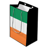 Nationale Flagge Irlands, irischer Standard, Banne Mittlere Geschenktüte (Vorderseite Schrägansicht)
