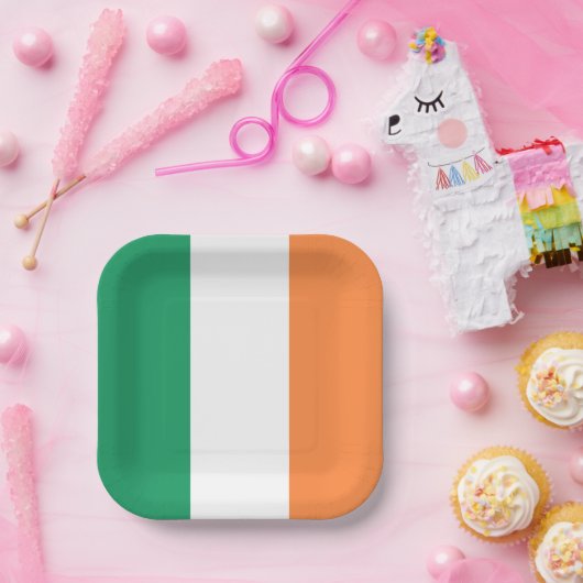 Nationale Flagge Irlands, irischer Standard, Banne Pappteller (Party)