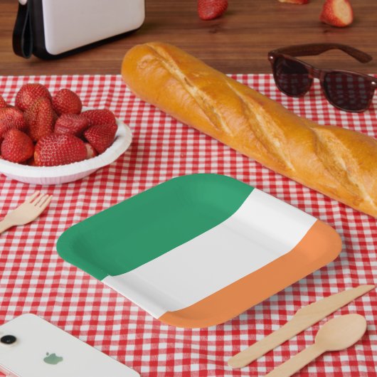Nationale Flagge Irlands, irischer Standard, Banne Pappteller (Picknick)