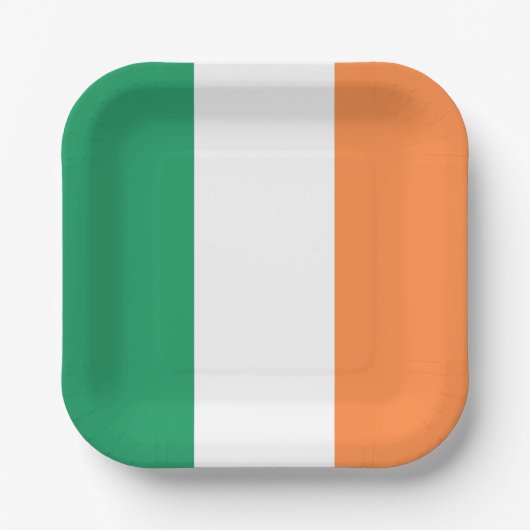 Nationale Flagge Irlands, irischer Standard, Banne Pappteller (Vorderseite)