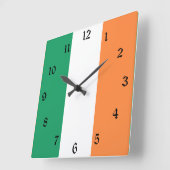 Nationale Flagge Irlands, irischer Standard, Banne Quadratische Wanduhr (Winkel)