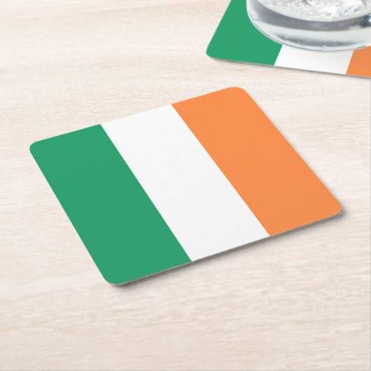 Nationale Flagge Irlands, irischer Standard, Banne Rechteckiger Pappuntersetzer (angewinkelt)