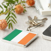 Nationale Flagge Irlands, irischer Standard, Banne Schlüsselanhänger (Seite)