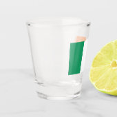 Nationale Flagge Irlands, irischer Standard, Banne Schnapsglas (Links)