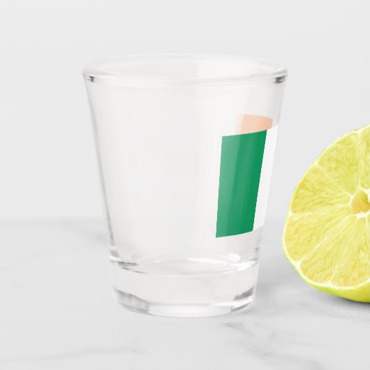 Nationale Flagge Irlands, irischer Standard, Banne Schnapsglas (Links)