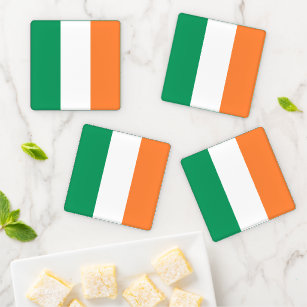 Nationale Flagge Irlands, irischer Standard, Banne Untersetzer Set