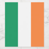 Nationale Flagge Irlands, irischer Standard, Banne Weinetikett (Einzelnes Label)