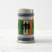 Nationale Flagge Irlands, Kleeblatt Klee, Flusstan Bierglas (Mittel)