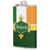 Nationale Flagge Irlands, mit Namen anpassen Flachmann (Links)