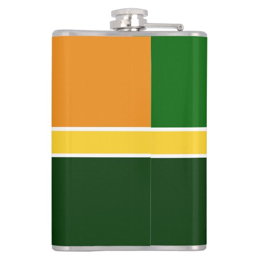 Nationale Flagge Irlands, mit Namen anpassen Flachmann (Rückseite)