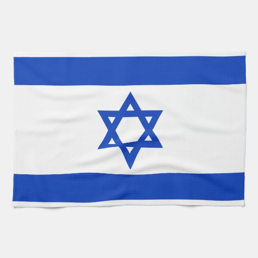 Nationale Flagge Israels - Authentische Fassung Geschirrtuch (Horizontal)