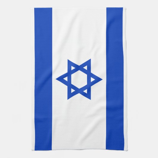 Nationale Flagge Israels - Authentische Fassung Geschirrtuch (Vertikal)