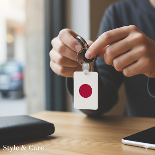Nationale Flagge Japans Einfacher Patriotischer Sc Schlüsselanhänger