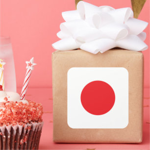 Nationale Flagge Japans Quadratischer Aufkleber