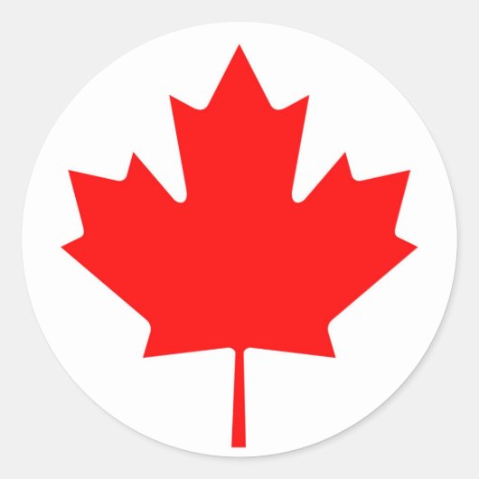 Nationale Flagge Kanadas - Drapeau du Canada Runder Aufkleber (Vorderseite)