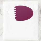 Nationale Flagge Katars Ovaler Aufkleber (Tasche)