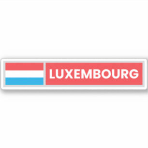Nationale Flagge Luxemburgs Aufkleber
