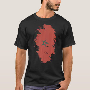 Nationale Flagge Marokkos Souvenir für Männer Frau T-Shirt