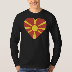 Nationale Flagge Mazedoniens Andenken für Männer F T-Shirt