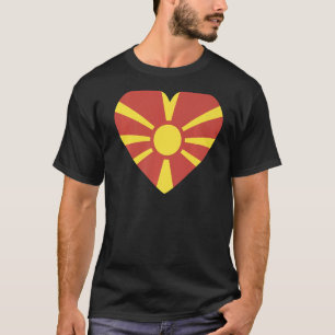 Nationale Flagge Mazedoniens Andenken für Männer F T-Shirt