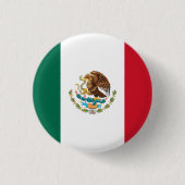 Nationale Flagge Mexikos Button (Vorderseite)