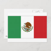 Nationale Flagge Mexikos Postkarte (Vorne/Hinten)