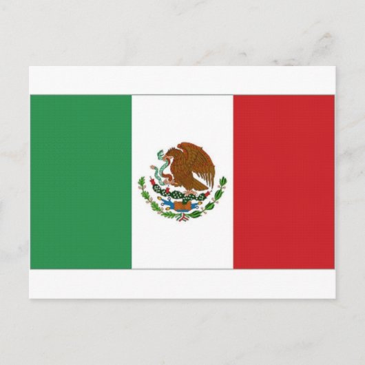 Nationale Flagge Mexikos Postkarte (Vorderseite)