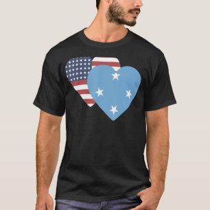 Nationale Flagge Mikronesiens Andenken für Männer T-Shirt