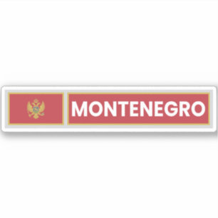 Nationale Flagge Montenegros Aufkleber