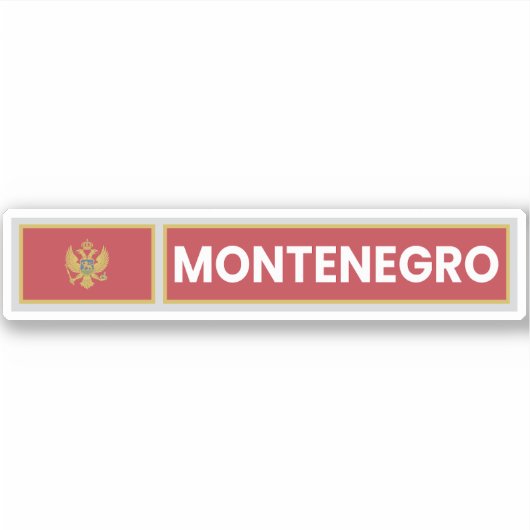 Nationale Flagge Montenegros Aufkleber (Vorderseite)