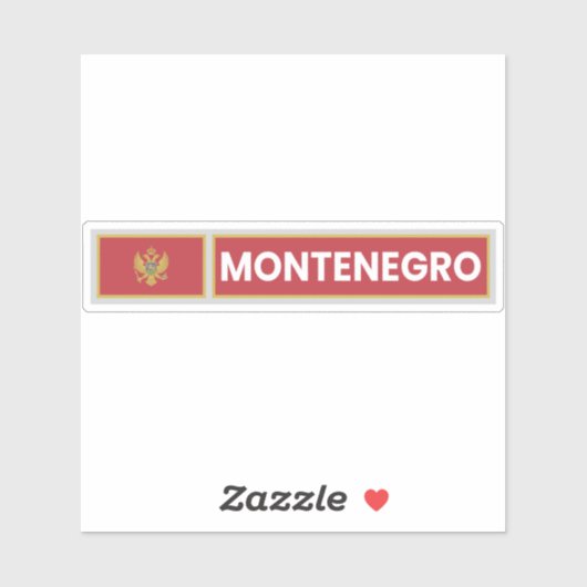 Nationale Flagge Montenegros Aufkleber (Blatt)