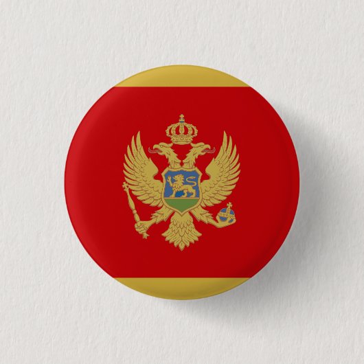 Nationale Flagge Montenegros Button (Vorderseite)