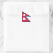 Nationale Flagge Nepals Runder Aufkleber (Tasche)
