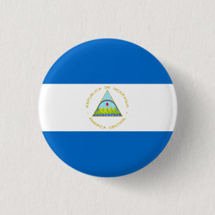 Nationale Flagge Nicaraguas Button