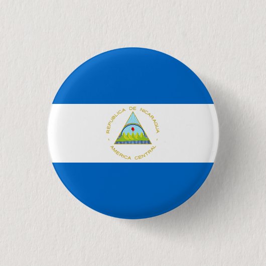Nationale Flagge Nicaraguas Button (Vorderseite)