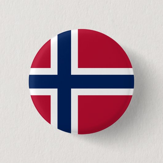 Nationale Flagge Norwegens Button (Vorderseite)
