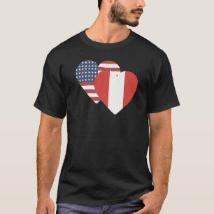 Nationale Flagge Perus Andenken für Männer Frauen T-Shirt