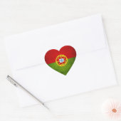 Nationale Flagge Portugals Herz-Aufkleber (Umschlag)