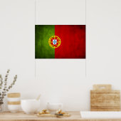 Nationale Flagge Portugals Poster (Küche)
