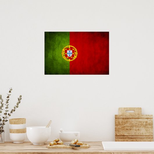 Nationale Flagge Portugals Poster (Küche)