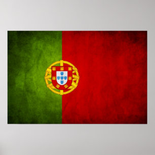 Nationale Flagge Portugals Poster