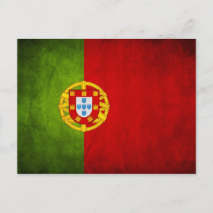 Nationale Flagge Portugals Postkarte